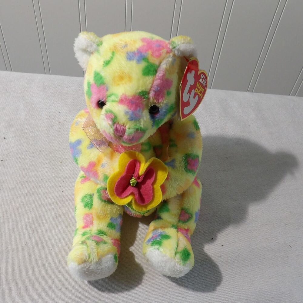 TY Beanie‎ Baby - BLOOM the Bear (7 inch)
